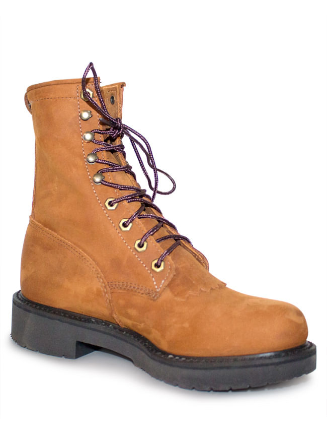 justin men's lace up work boots