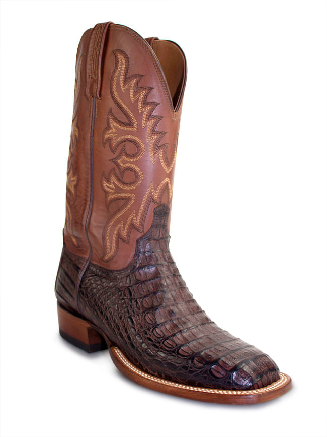 Mens Lucchese Chocolate Hornback 