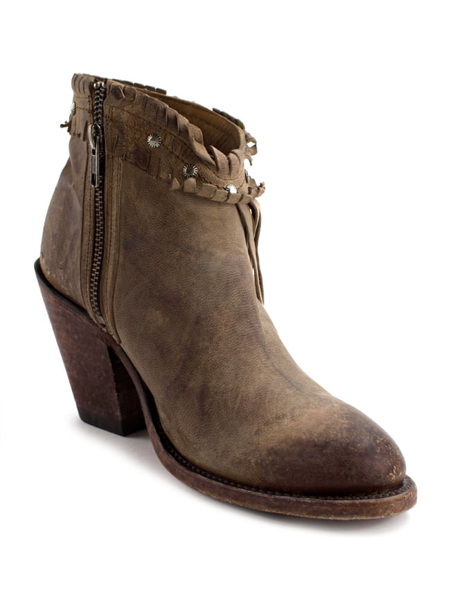 tan fringe ankle boots