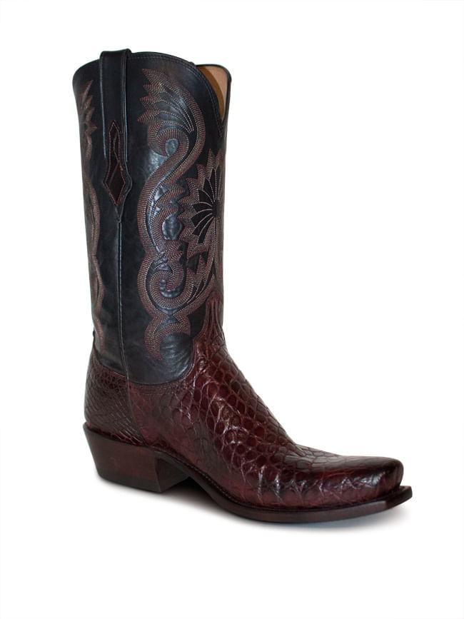 black gator cowboy boots