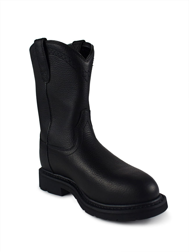 black steel toe work boots