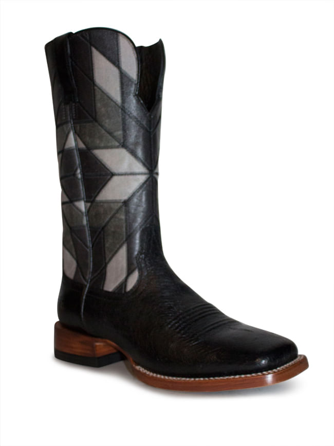 black ariat square toe boots
