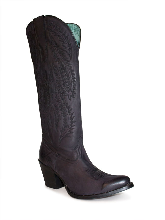 womens tall black western boots