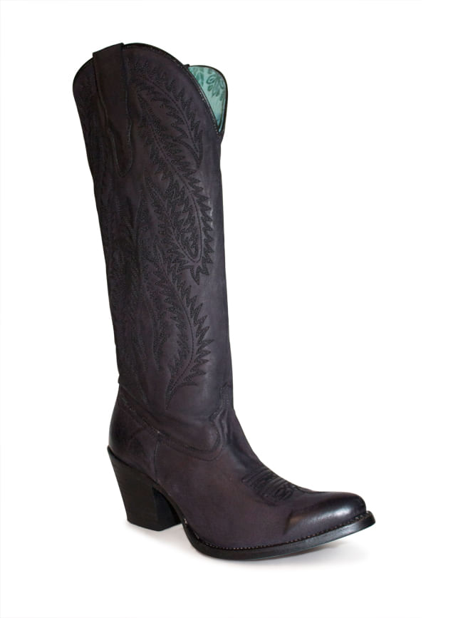 tall black cowboy boots