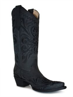 Ladies Corral Black Filigree Boots
