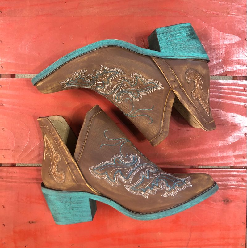 turquoise booties