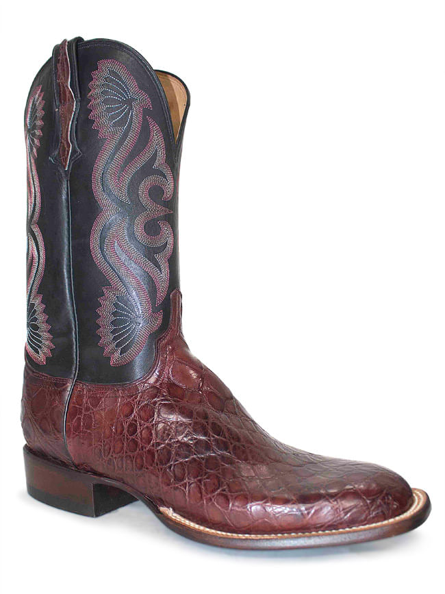 Men's Lucchese Black Cherry Giant Gator - Texas Boot Company