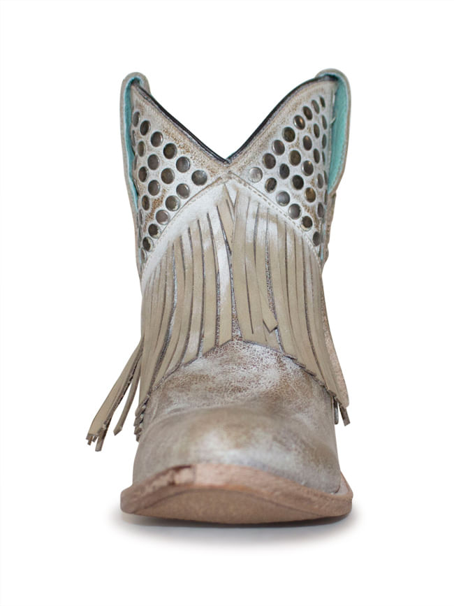 white fringe cowboy boots