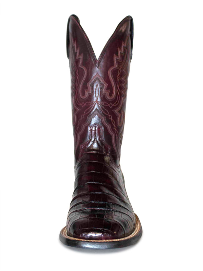 lucchese black cherry ostrich boots