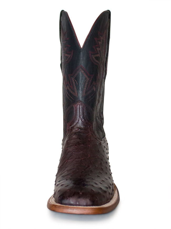 lucchese black ostrich square toe boots