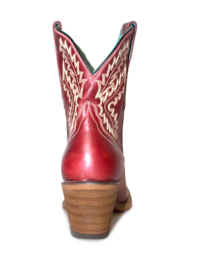 ladies red ankle boots