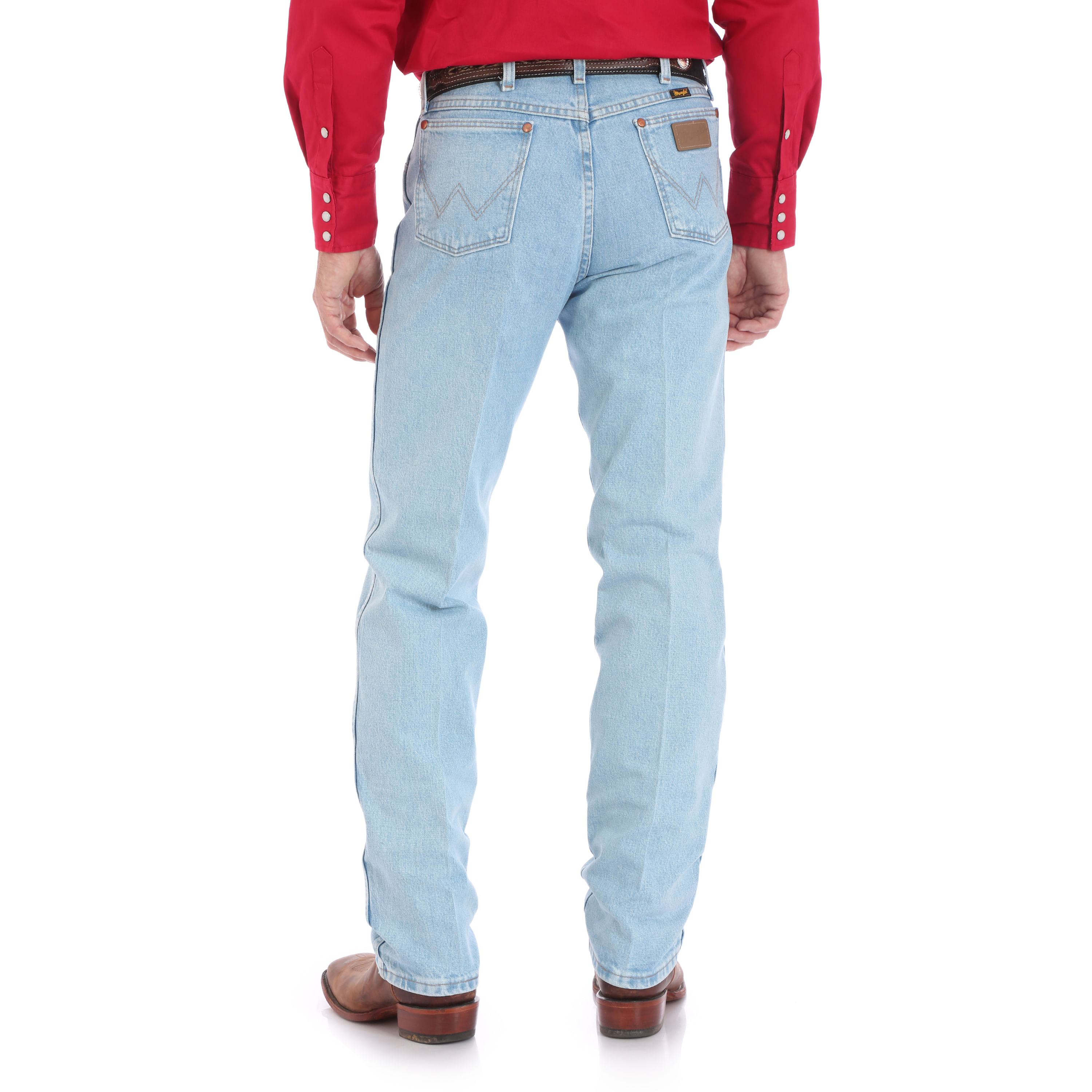 Dicteren Verplaatsbaar sap Men's Wrangler Light Wash Original Fit Jeans