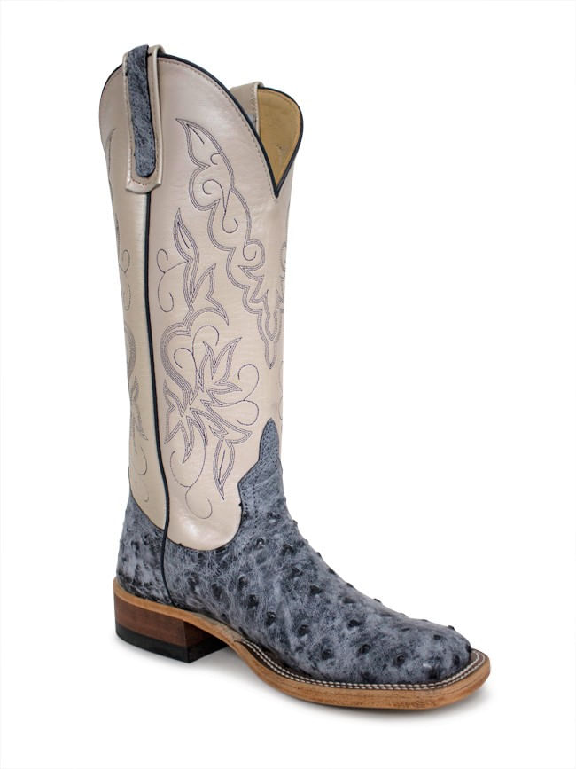 grey ostrich boots