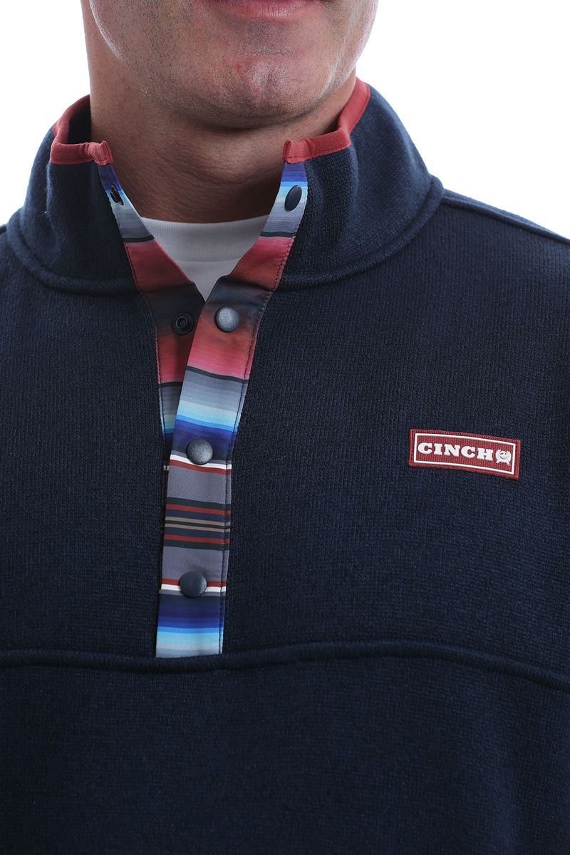 navy fleece pullover