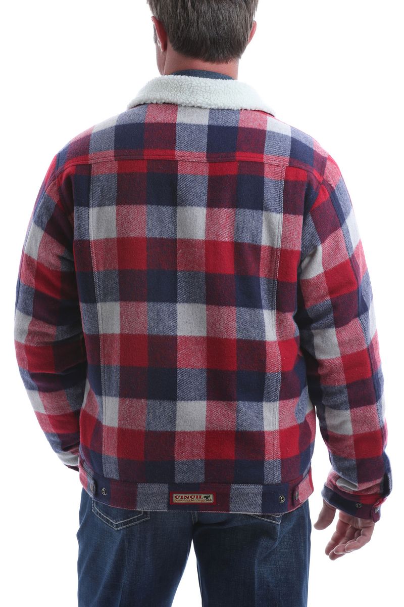 mens plaid trucker jacket