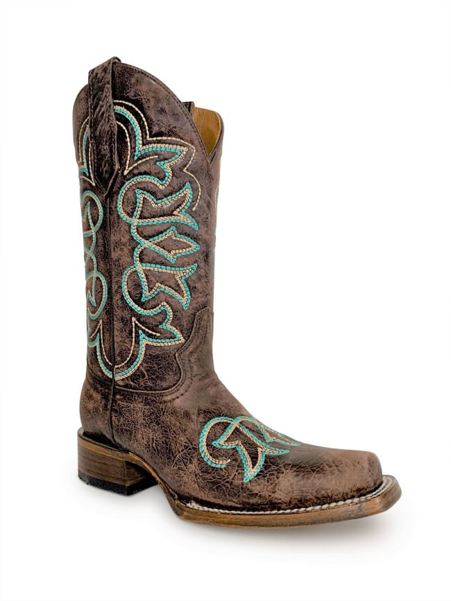 corral brown and turquoise boots