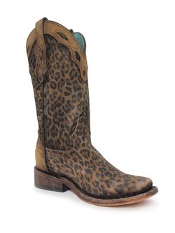 Ladies Corral Leopard Print Boots