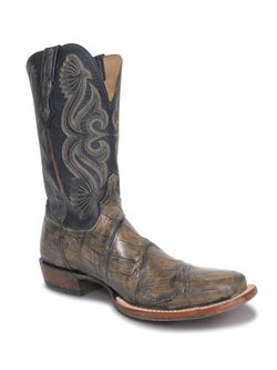 Lucchese Tan Stonewashed Giant Gator Mens Boots