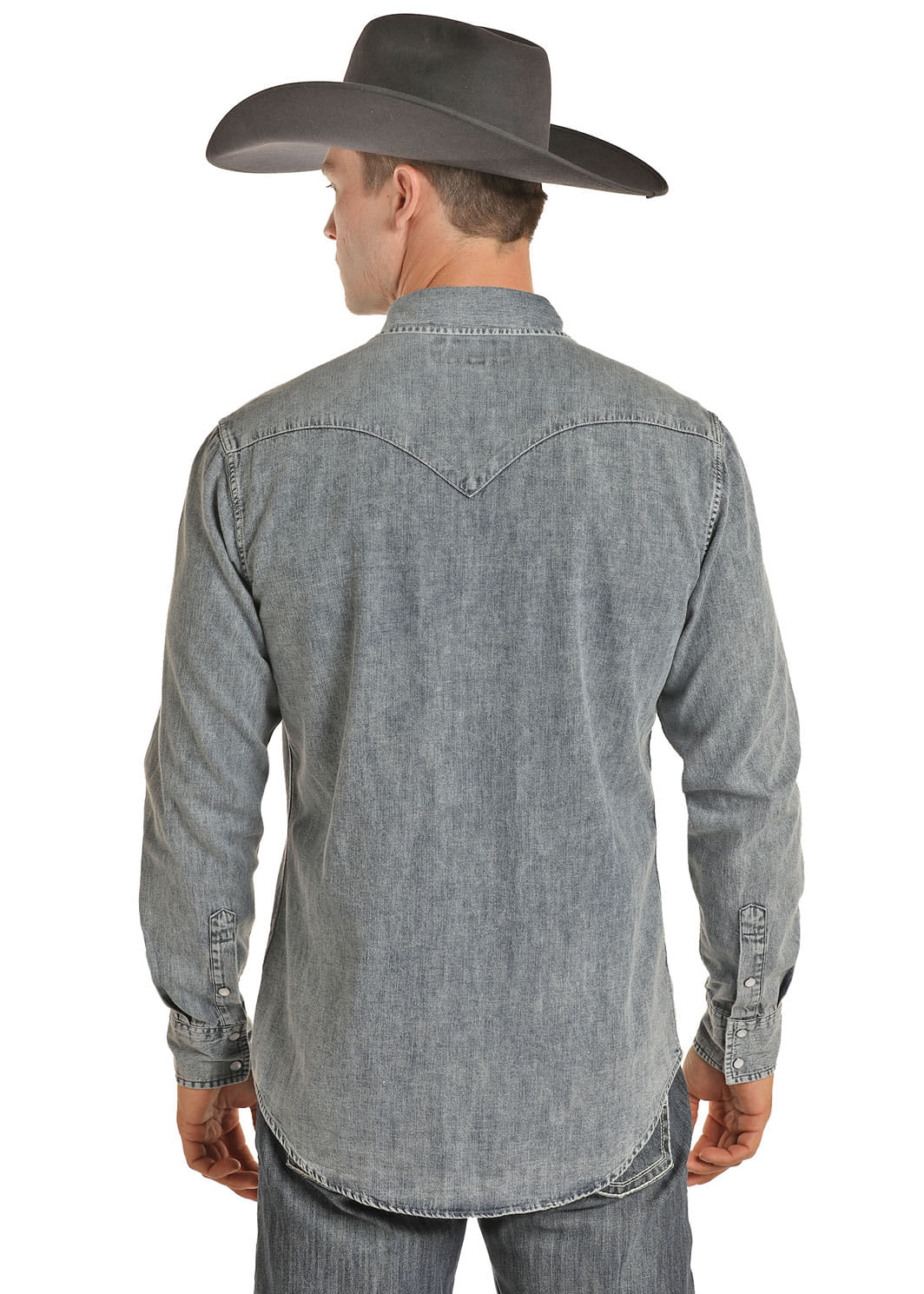 Panhandle Men's Pearl Snap Long Sleeve Shirt - Copper - ShopperBoard