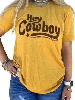 Tbc Ladies Mustard " Hey Cowboy" Tee