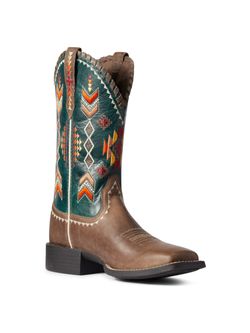 Ariat Teal Round Up Skyler Womens Boots