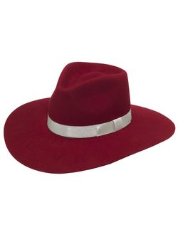 Ladies M&F Western Red Pinch Front Hat