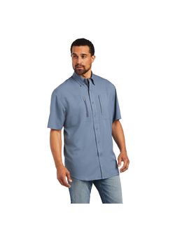 Ariat Mens Folkstone Grey Venttek Short Sleeve Shirt
