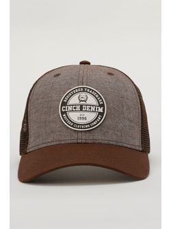 Cinch Mens Brown Trucker Hat Cap