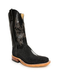 Anderson Bean Womens Black Sting Ray Boots