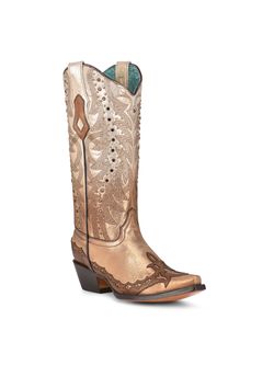 Corral Womens Faded Bone Overlay Boots