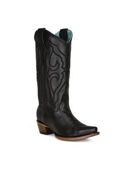 Corral Womens Black Matching Stitch Inlay Boots