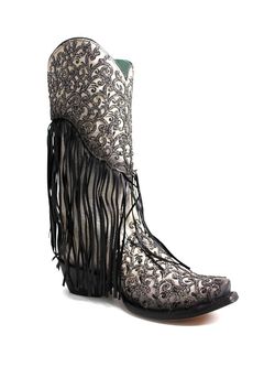 Corral Womens Glitter Fringe Boots