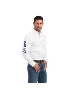 Ariat Mens Team Logo Twill Classic Fit Long Sleeve Shirt