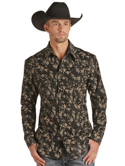 Panhandle Slim Mens Floral Long Sleeve Shirt