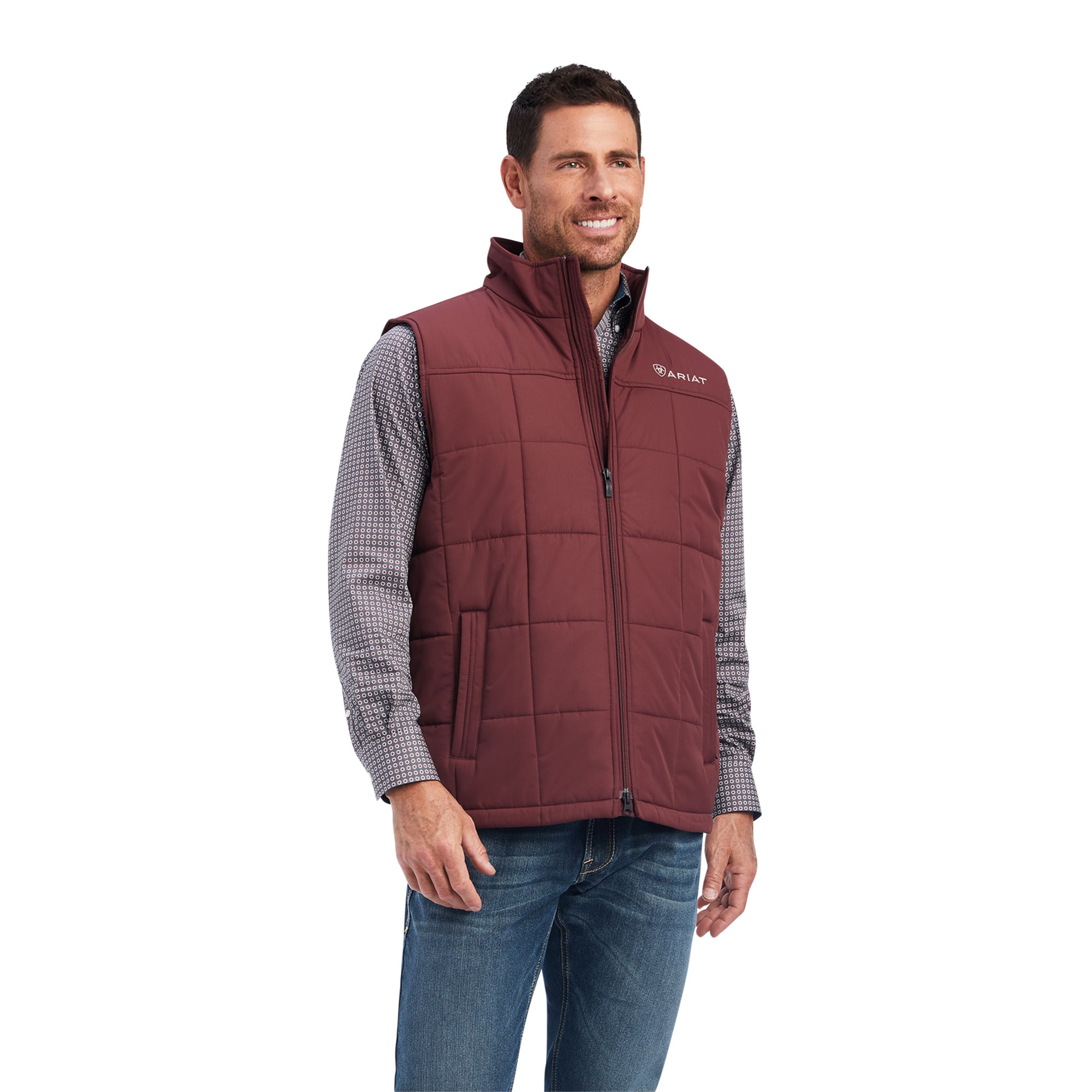 Ariat Mens Crius Red Mahogany Insulated Vest