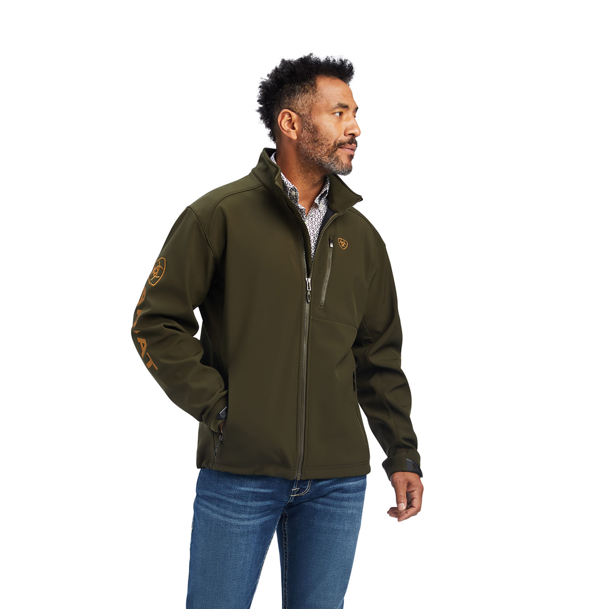 Ariat Mens Olive Logo 2.0 Softshell Jacket
