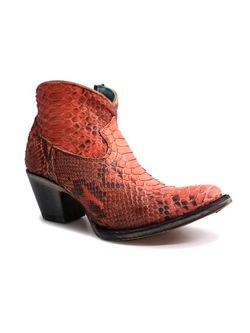Corral Womens Coral Full Python Booties
