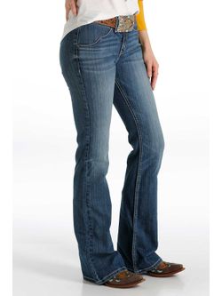 Cinch Womens Hannah Medium Stone Jeans