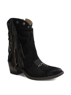 Corral Womens Black Slouchy Booties