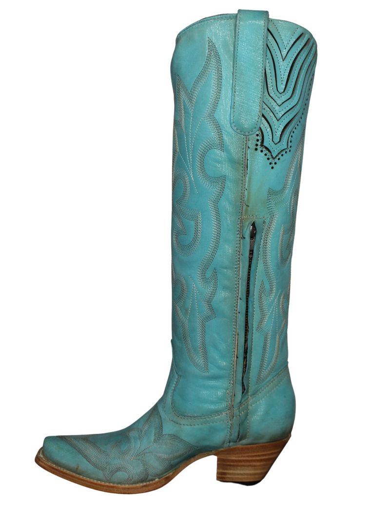 Womens tall blue store boots