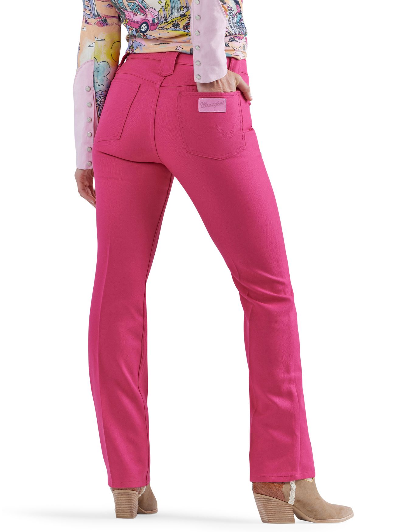 Wrangler x Barbie™ Girl's Trumpet Flare Jean Pinnacle Pink