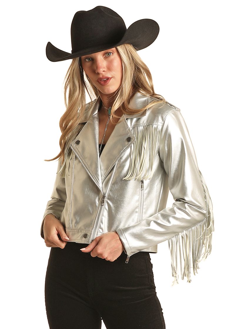 Silver 2024 fringe jacket