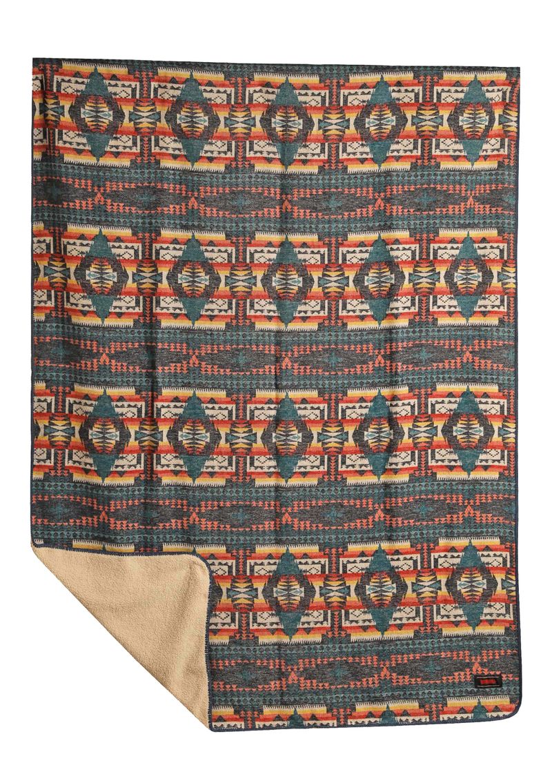 Panhandle Slim Aztec Teal Berber Blanket