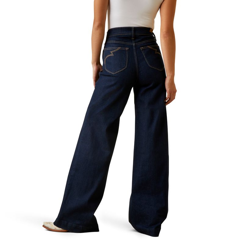 Wide leg hot sale western jeans