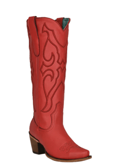 Corral Womens Ruby Red Tall Top Matching Stitch Boots