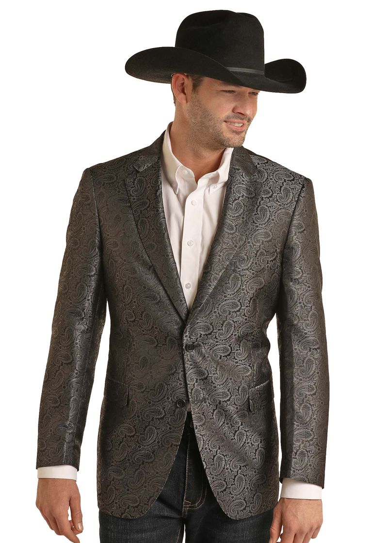 Black paisley sport outlet coat